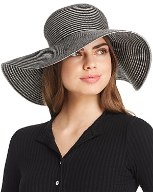 Aqua Two-Tone Packable Floppy Sun Hat by Vanessa Jane