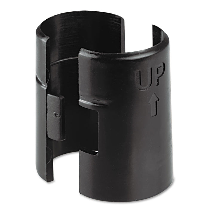 Alera Wire Shelving Shelf Lock Clips, Plastic, Black, 4 Clips/Pack