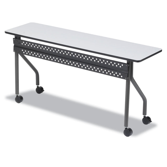 Iceberg OfficeWorks Mobile Training Table, Rectangular, 72w x 18d x 29h, Gray/Charcoal