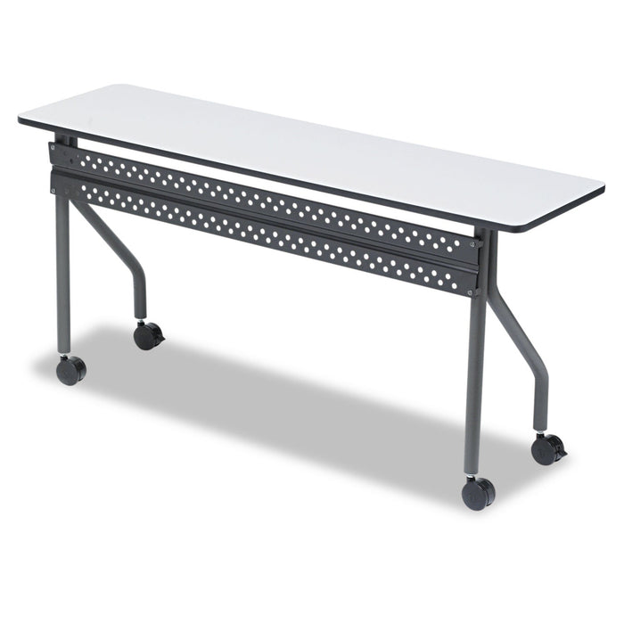 Iceberg OfficeWorks Mobile Training Table, Rectangular, 60w x 18d x 29h, Gray/Charcoal