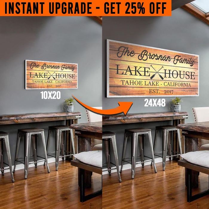 Upgrade Your 'Lake House' (Style 3) Canvas To 24x48 Inches - Tailored Canvases by Tailored Canvases