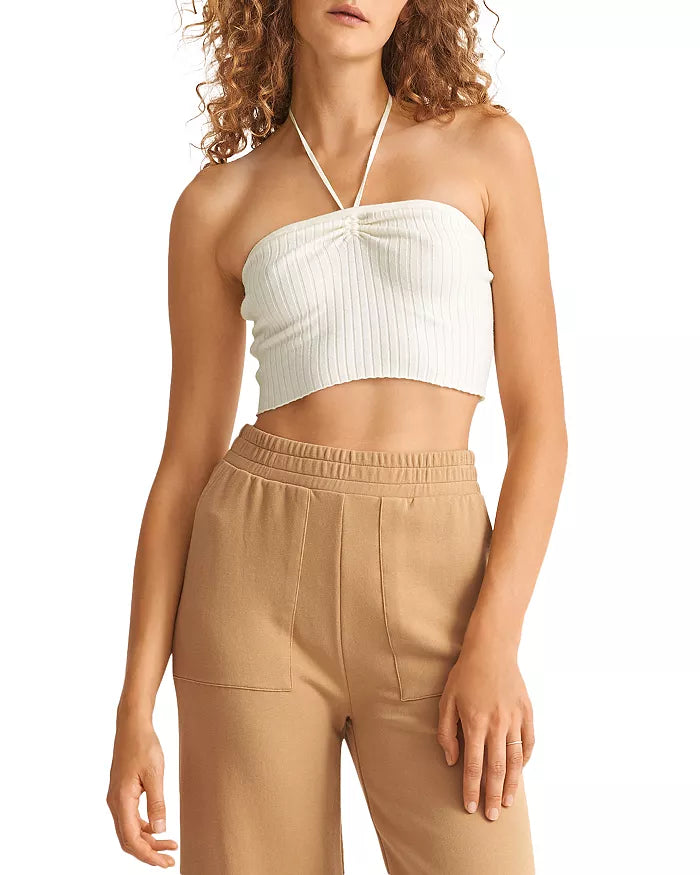 Skin Paulette Ribbed Halter Top by Vanessa Jane
