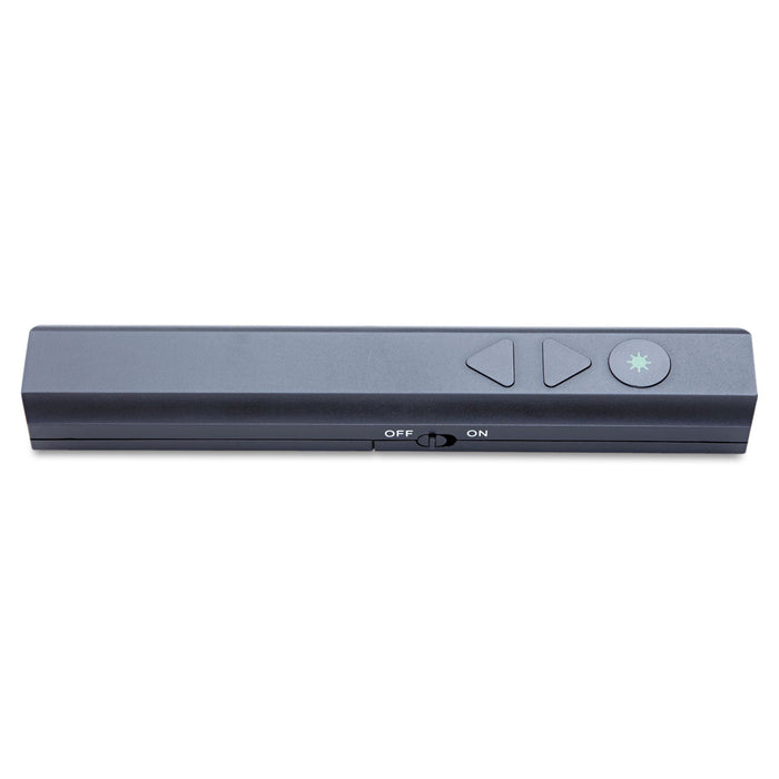 Quartet Brilliant Green Laser Pointer and Wireless Remote, Class 3A, 32 ft Range, Black