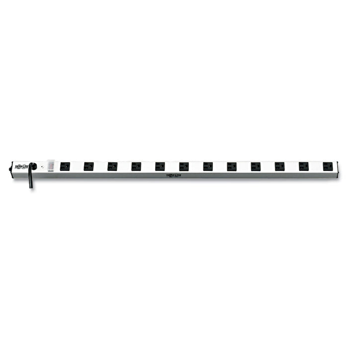 Tripp Lite Vertical Power Strip, 12 Outlets, 15 ft Cord, Silver