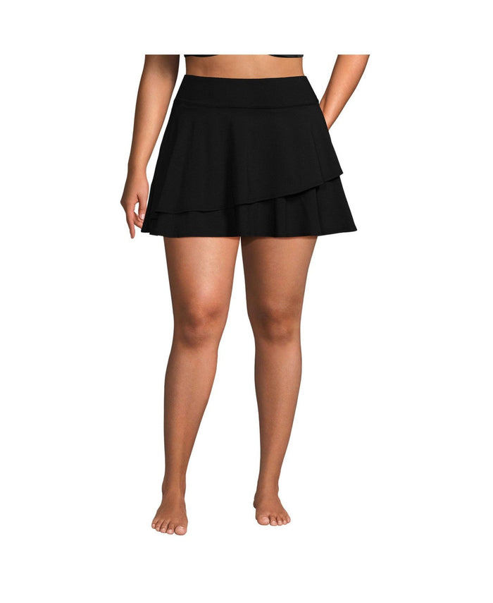 Lands End Waisted Tulip Hem Swim Skort by Vanessa Jane