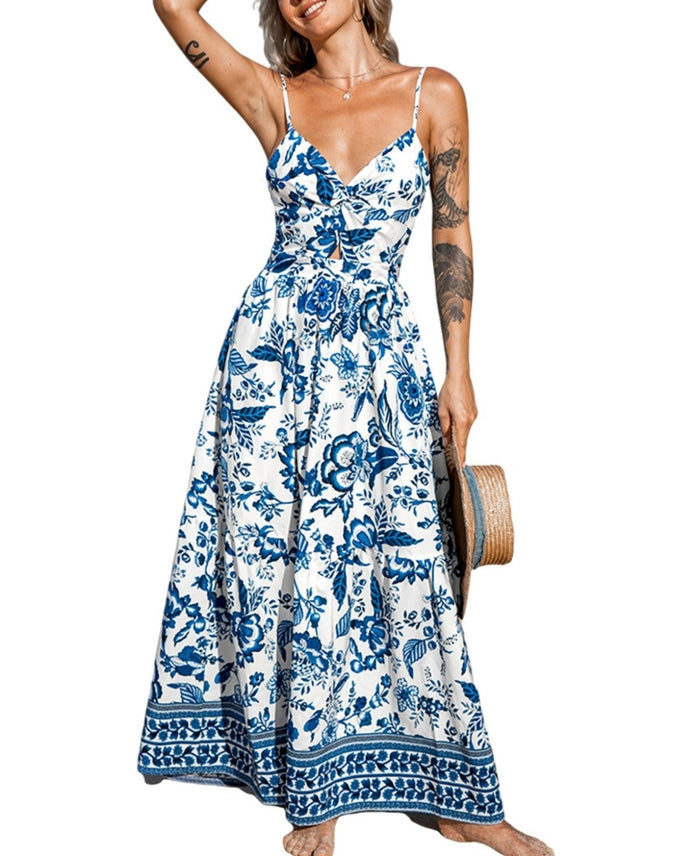 Cupshe Twist Keyhole Maxi Dress, Size Small by Vanessa Jane