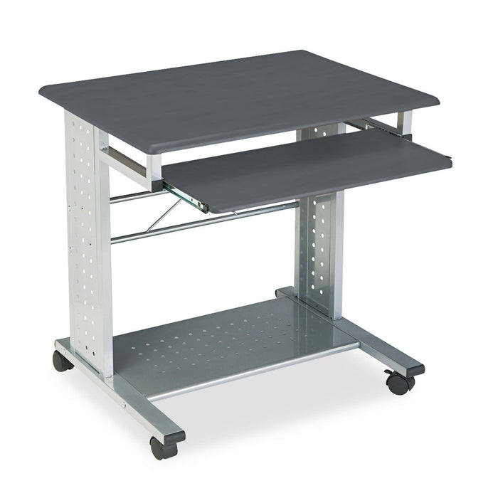 Safco Empire Mobile PC Cart, 29.75" x 23.5" x 29.75", Anthracite/Silver