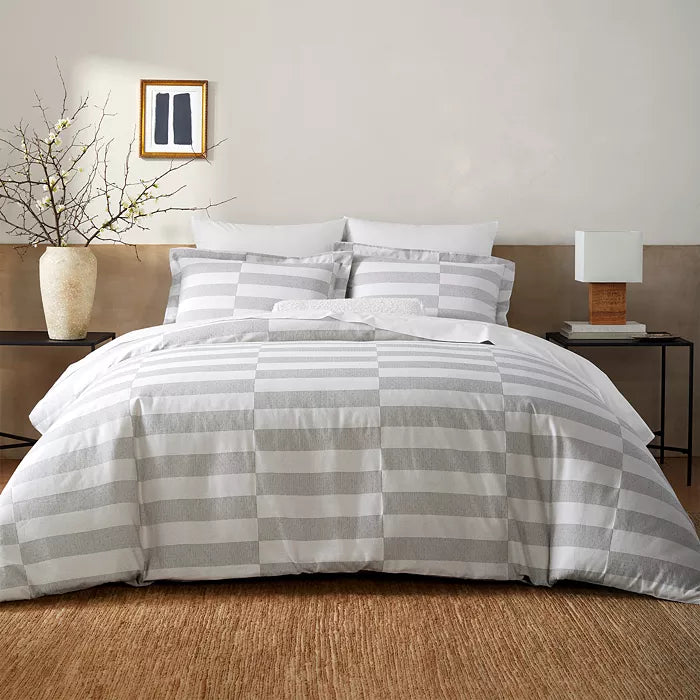 Nate Home by Nate Berkus Broken Dobby Stripe Duvet Cover Set by Vanessa Jane