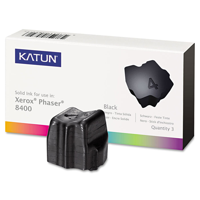 Katun Compatible 108R00604 Solid Ink Stick, 3,400 Page-Yield, Black, 3/Box
