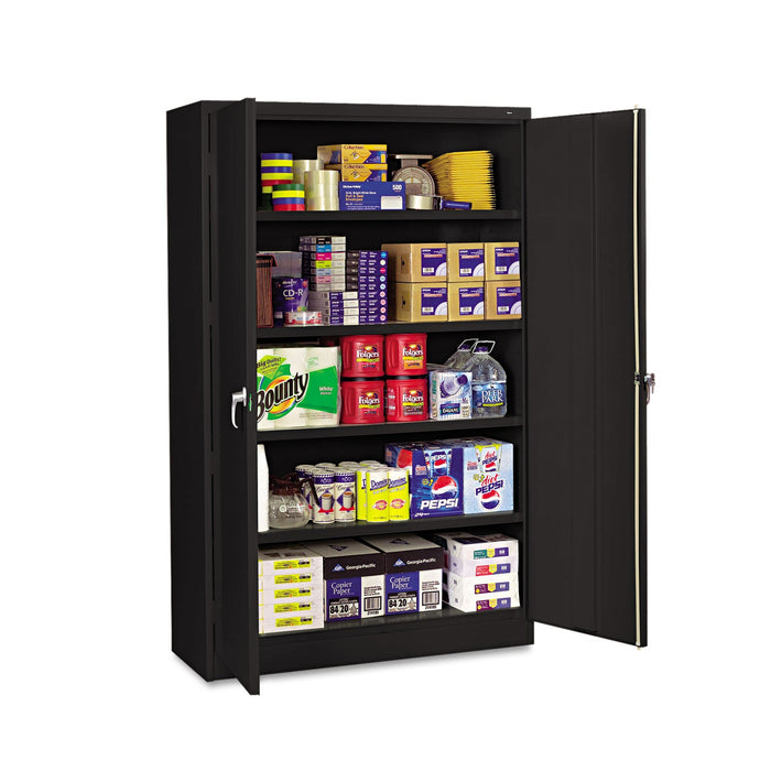 Tennsco Assembled Jumbo Steel Storage Cabinet, 48w x 24d x 78h, Black