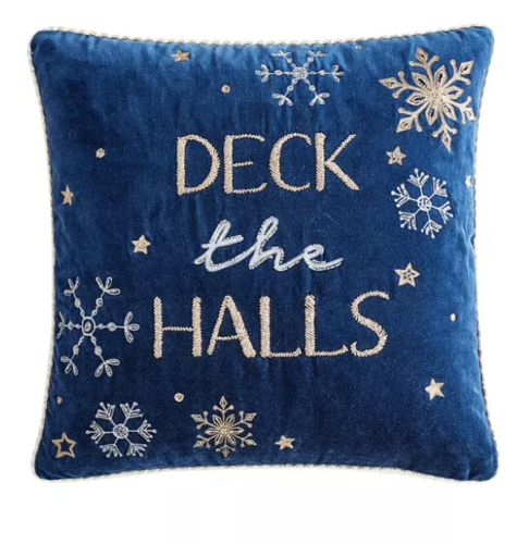 Lacourte Deck the Halls Decorative Pillow, 20″ x 20″ by Vanessa Jane