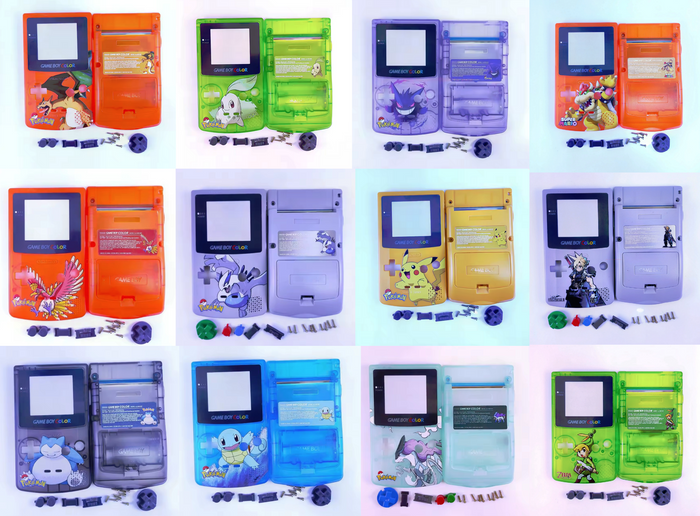 GBC Game Boy Color Case Replacement Shell Full Housing Pokemon by VintageVideoGameStore