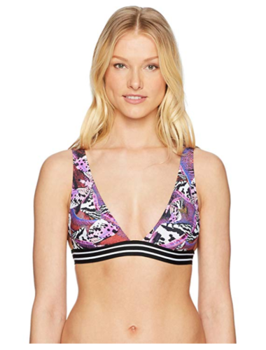 Guess Womens Butterfly Print Triangle Bikini Top, Size Large by Vanessa Jane