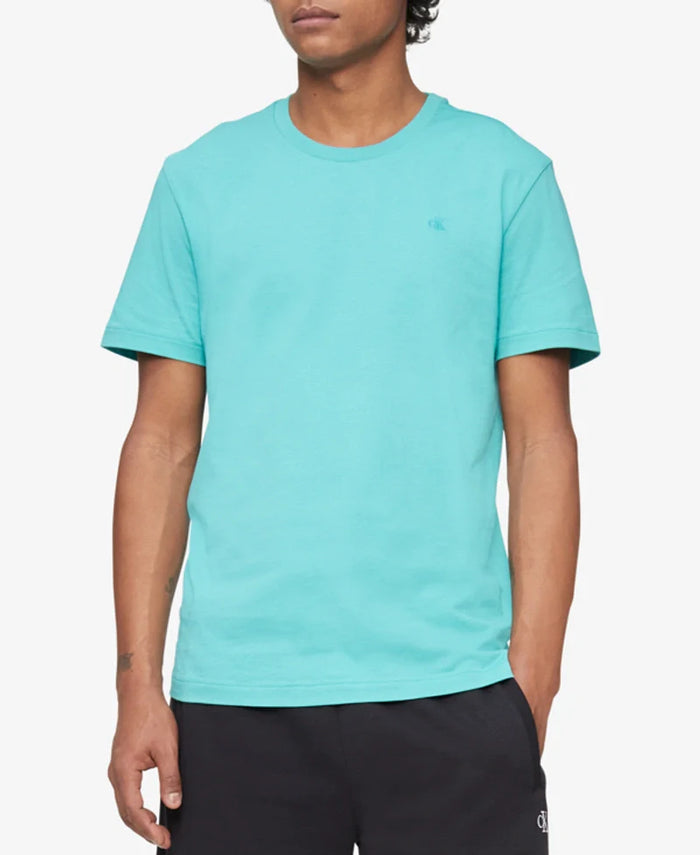 Calvin Klein Mens Relaxed Fit Archive Logo Crewneck T-Shirt in Baltic, Size 2XL by Vanessa Jane