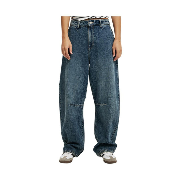 Cotton on Barrel Leg Jean in Blue Dusk, Size 34 by Vanessa Jane