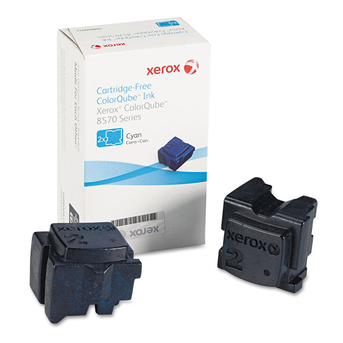 Xerox 108R00926 Solid Ink Stick, 4,400 Page-Yield, Cyan, 2/Box