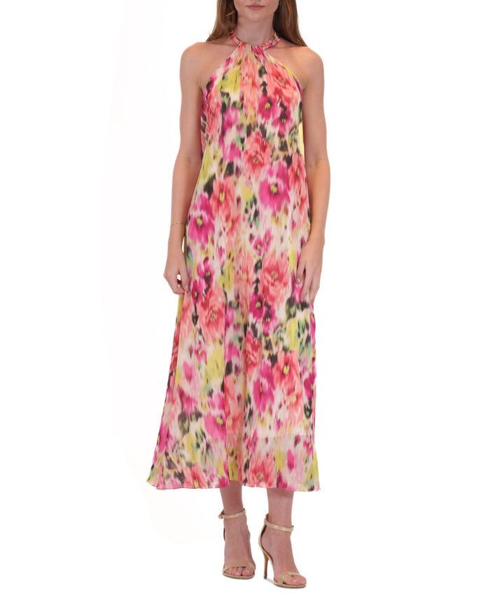 julia jordan Womens Printed Twisted Halter-Neck Maxi Dress, Size XL by Vanessa Jane