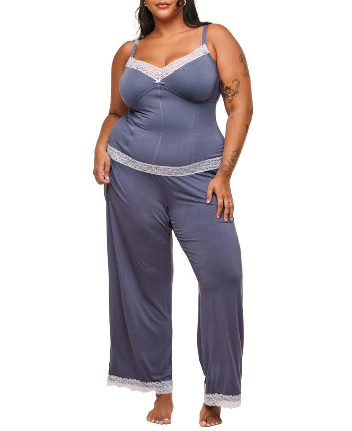 Adore Me Plus Size Suzanna Pajama Cami and Pants Set - Dark Grey, 3X by Vanessa Jane