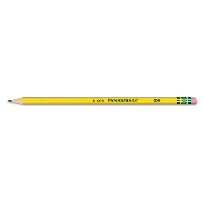 Ticonderoga Pre-Sharpened Pencil, HB (#2), Black Lead, Yellow Barrel, 30/Pack