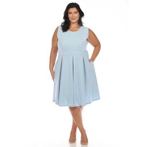 White Mark Plus Size Fit and Flare Dress, Size 2XL by Vanessa Jane