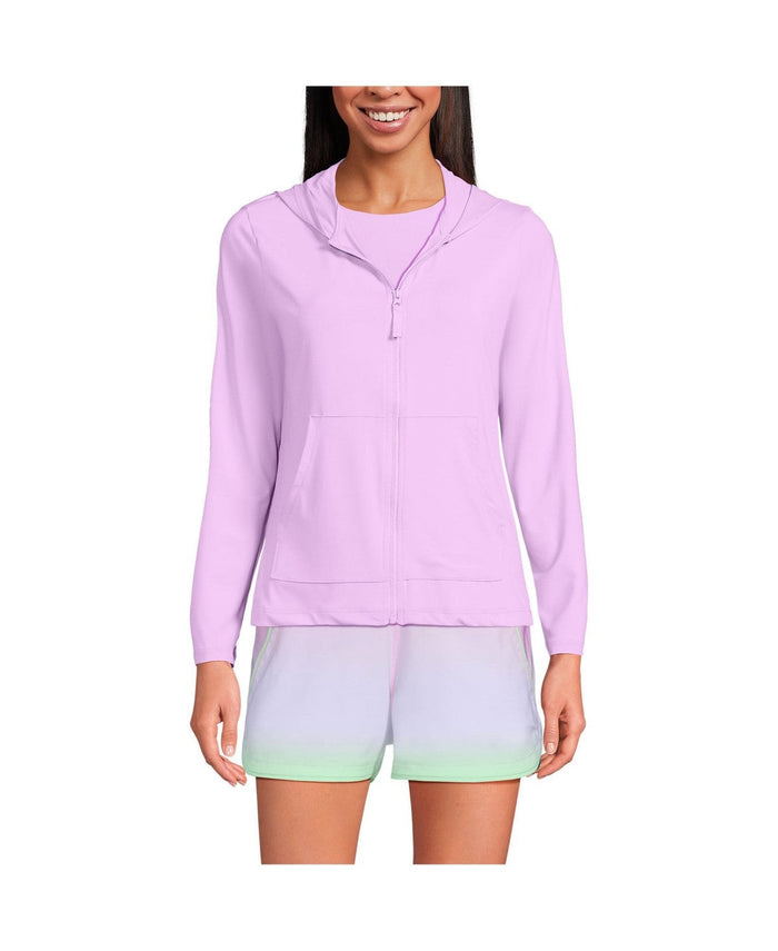 Lands End Long Sleeve Hooded Full Zip Upf 50 Rash Guard, Size 1X by Vanessa Jane