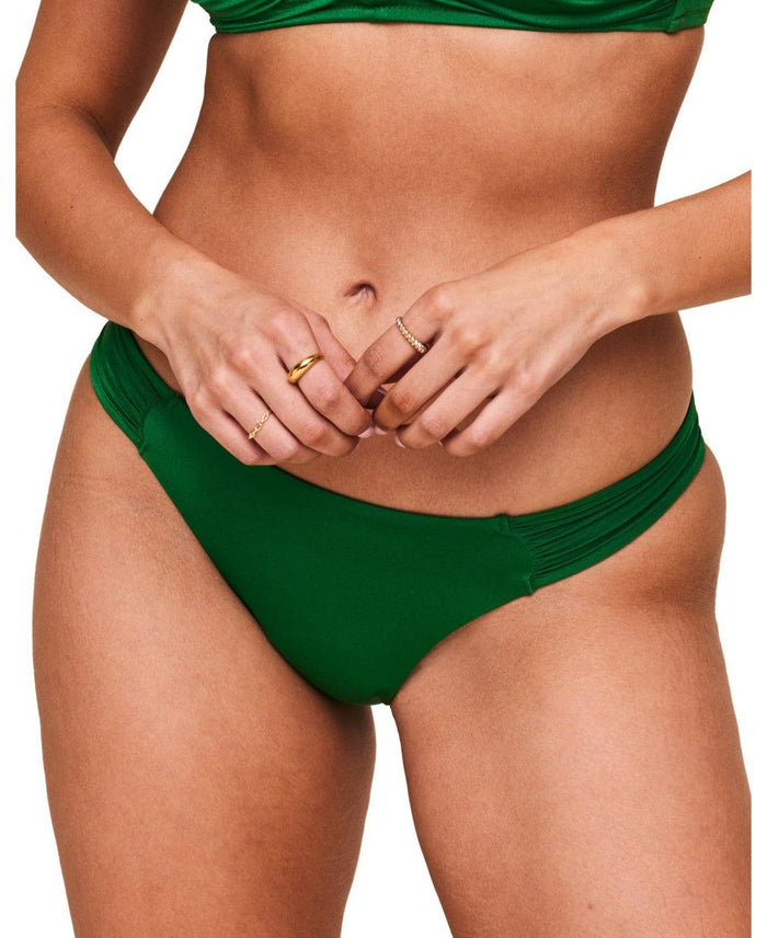 Adore Me Womens Tanisha Swimwear Cheeky Bikini Bottom - Medium, Dark Green by Vanessa Jane