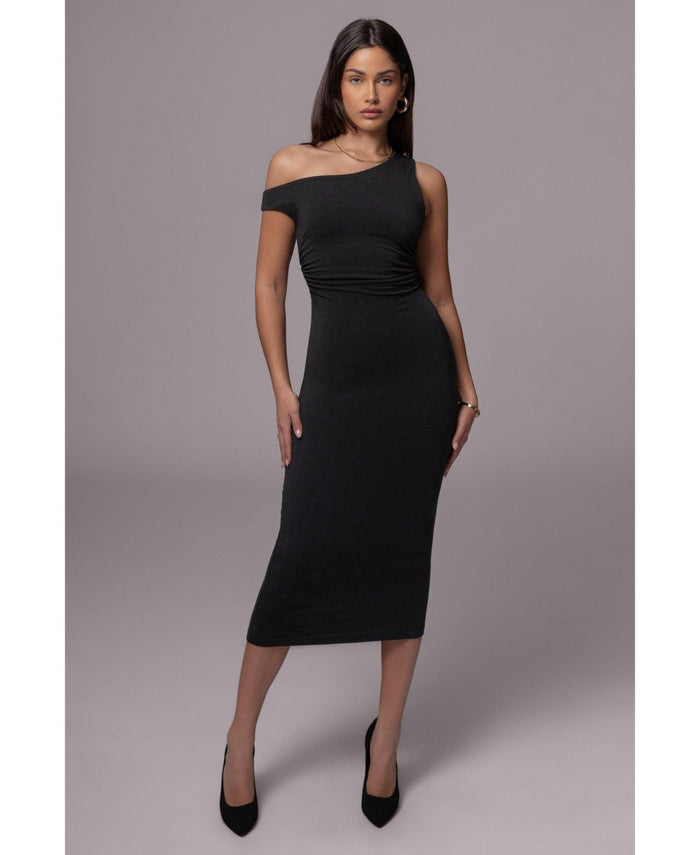 Jluxlabel Womens Raegan Off Shoulder Dress - Black, XL by Vanessa Jane
