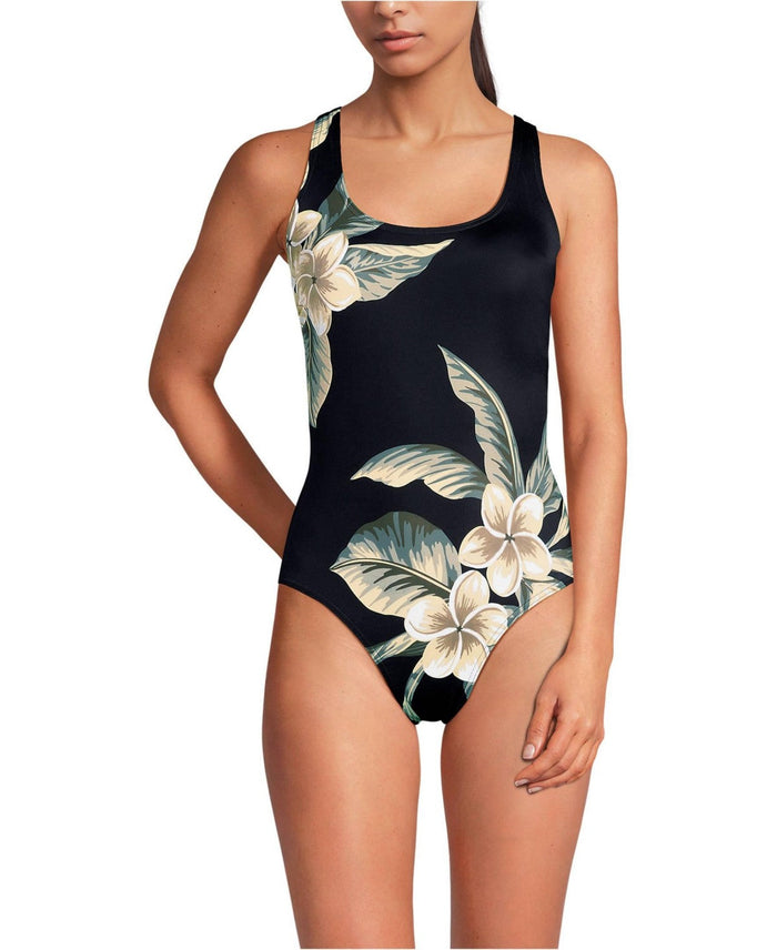Lands End Long Torso X-Back High Leg Tugless One Piece Swimsuit, 4L by Vanessa Jane