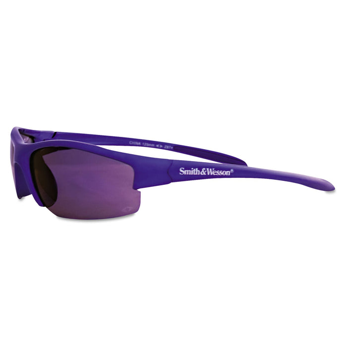 Smith & Wesson Equalizer Safety Eyewear, Blue Frame, Blue Mirror Lens