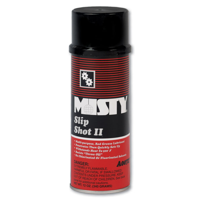 Misty Slip Shot II Multipurpose Spray Lubricant, 12 oz Aerosol Can, 12/Carton