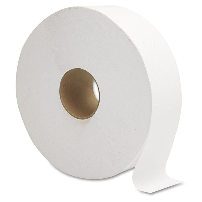 GEN JRT Jumbo Bath Tissue, Septic Safe, 1-Ply, White, 3.63" x 2,250 ft, 6 Rolls/Carton