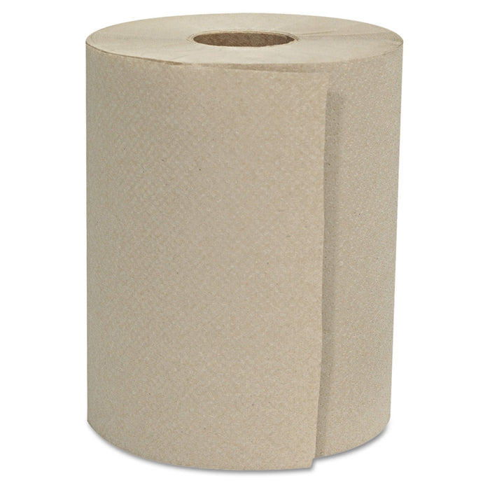 GEN Hardwound Roll Towels, 1-Ply, 8" x 800 ft, Natural, 6 Rolls/Carton