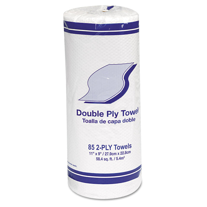 General Supply Kitchen Roll Towel, 2-Ply, 11 x 9, White, 85 Sheets/Roll, 30 Rolls/Carton