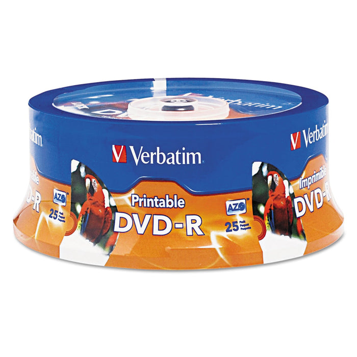 Verbatim DVD-R Recordable Disc, 4.7 GB, 16x, Spindle, White, 25/Pack