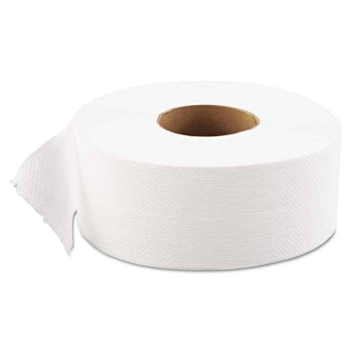 GEN JRT Jumbo Bath Tissue, Septic Safe, 1-Ply, White, 3.5 x 1,200 ft, 12 Rolls/Carton
