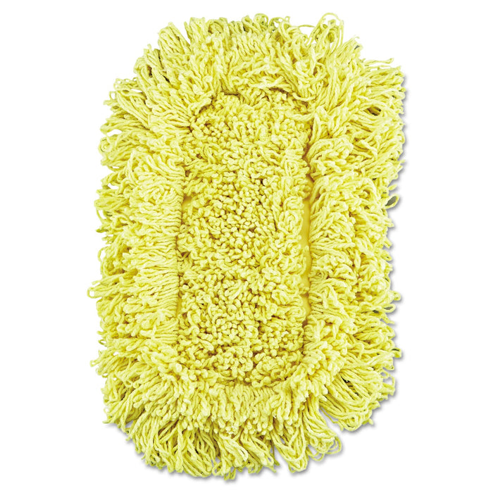 Rubbermaid Trapper Looped-End Dust Mop Head, 12 x 5, Yellow, 12/Carton
