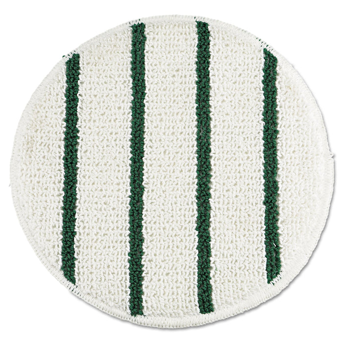 Rubbermaid Low Profile Scrub-Strip Carpet Bonnet, 19" Diameter, White/Green