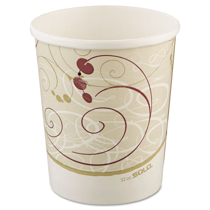 Dart Flexstyle Double Poly Paper Containers, 32 oz, Symphony Design, Paper, 25/Pack, 20 Packs/Carton