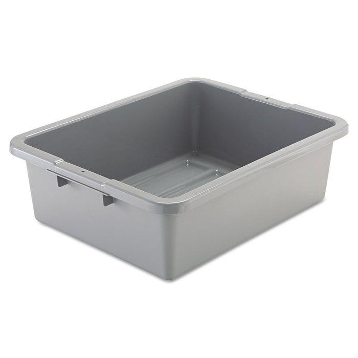 Rubbermaid Bus/Utility Box, 7.13 gal, 21.5" x 17.13" x 7", Gray