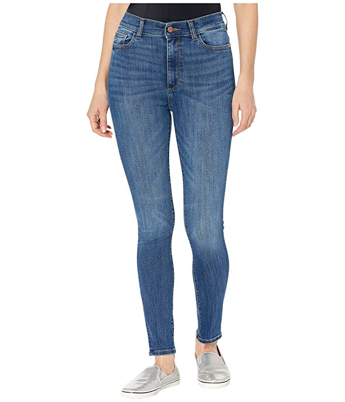 Dl 1961 Womens Blue Zippered Pocketed Skinny Ankle High Waist Jeans 27 Waist by Vanessa Jane