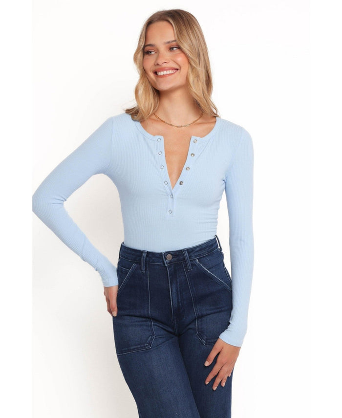 Petal and Pup Womens Dio Knit Henley, Size Small by Vanessa Jane