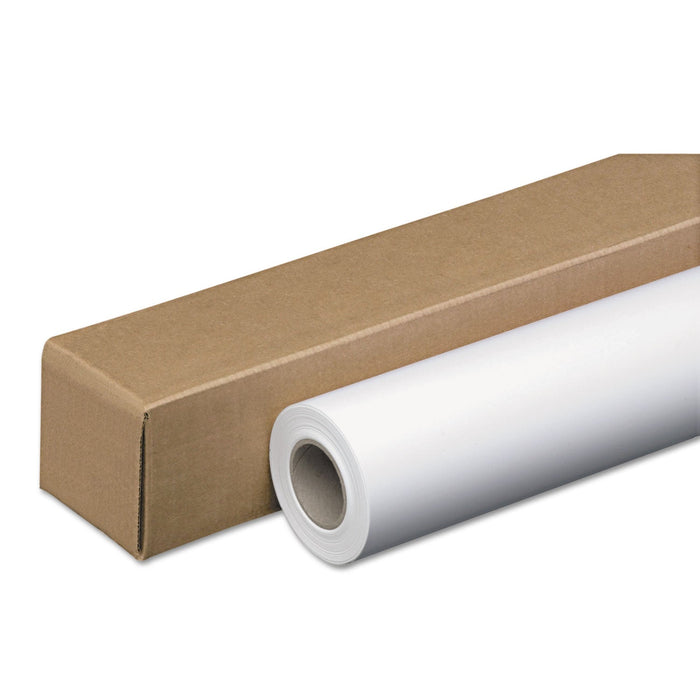 Iconex Amerigo Wide-Format Paper, 2" Core, 24 lb Bond Weight, 36" x 300 ft, Coated White