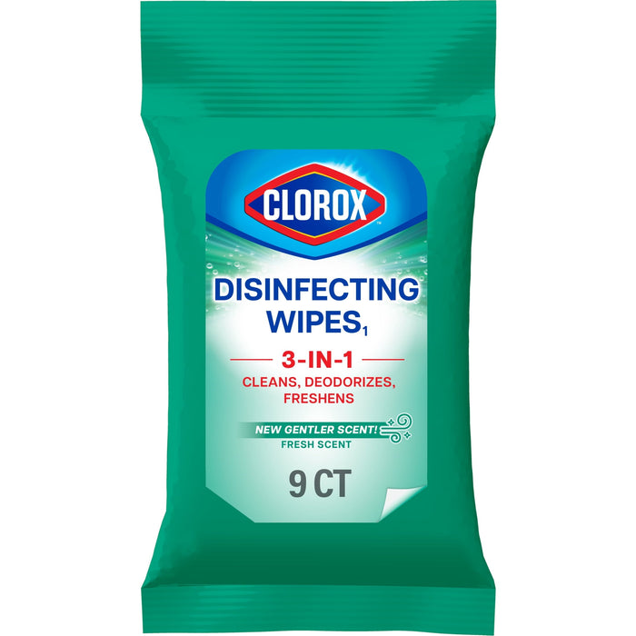 Clorox Disinfecting Wipes On The Go, Bleach Free Travel Wipes, Fresh Scent, 9 Count by Price Is Right Miami