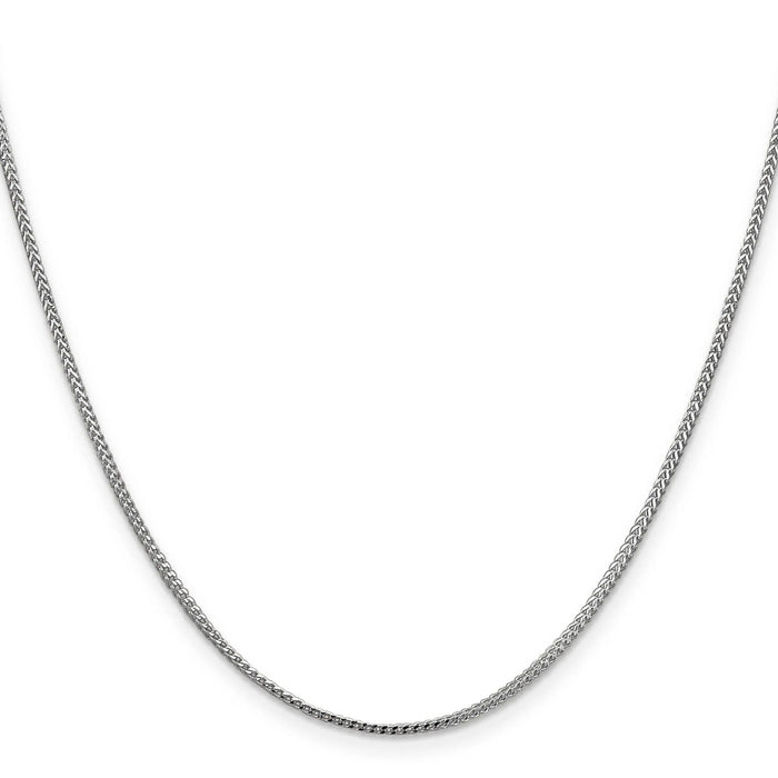 14K White Gold Franco 1.1 mm Chain 18-inch by Fine Color Jewels
