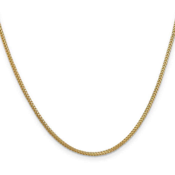 14K Yellow Gold 1.25 mm Franco Chain by Fine Color Jewels