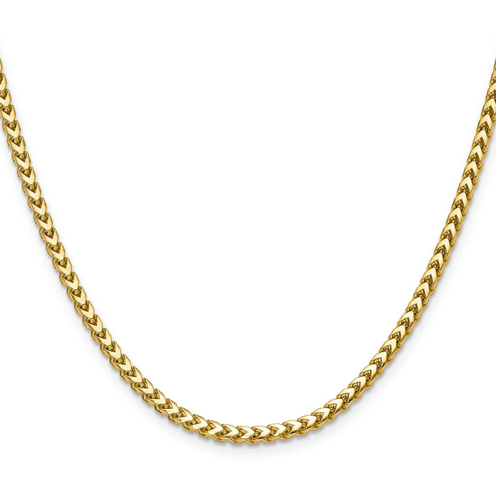14K Yellow Gold Franco Chain 24-inch by Fine Color Jewels