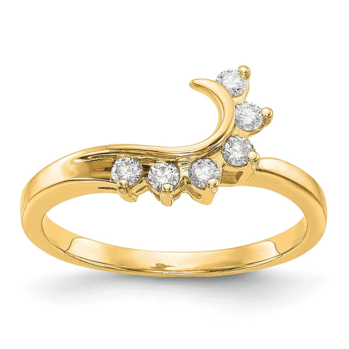 14K Yellow Gold Lab Diamond Wrap Enhancer Ring by Fine Color Jewels