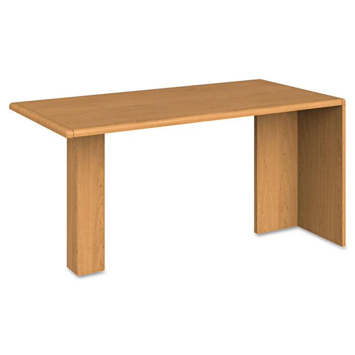 HON 10700 Series Peninsula with End Panel, Wood Support Column, 60w x 30d x 29.5h, Harvest