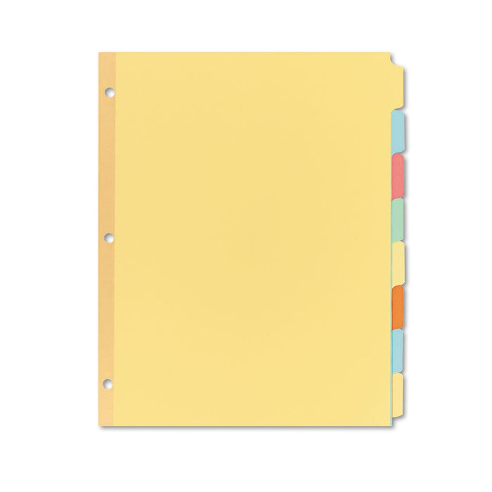 Avery Write and Erase Plain-Tab Paper Dividers, 8-Tab, 11 x 8.5, Multicolor, 24 Sets