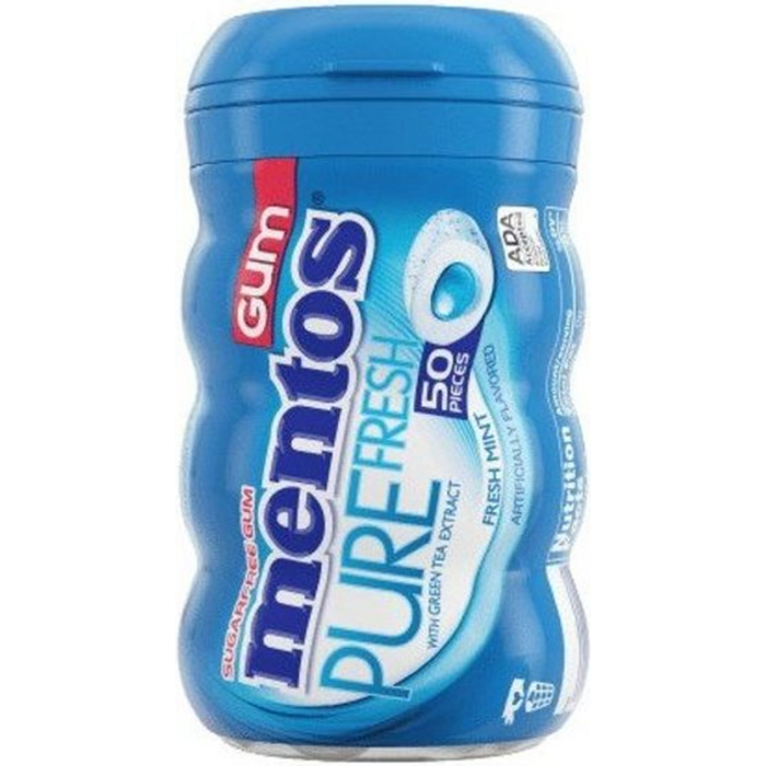 Mentos Pure Fresh Gum, Spearmint, With Green Tea Extract 15 pieces by Pasteur Pharmacy